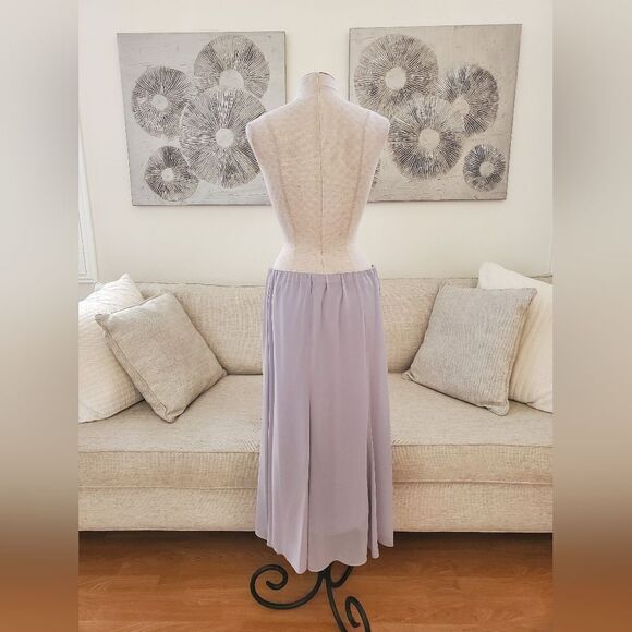 ALEX EVENINGS | Chiffon Tea-length Skirt - [size 1X, Dove Grey] - Picture 6 of 10
